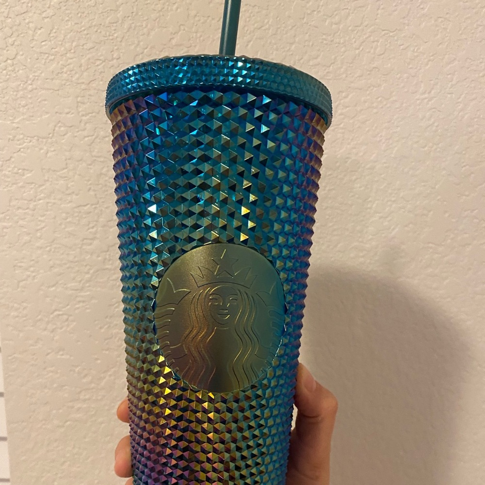 Venti Overseas Starbucks Green Oil Slick Tumbler
